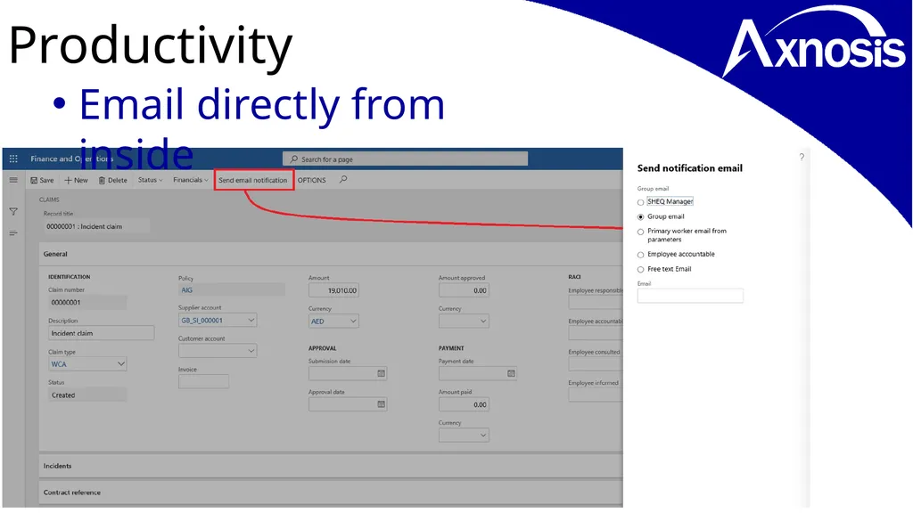 Microsoft Dynamics Look & Feel… D365 Training - slide 23 of 26