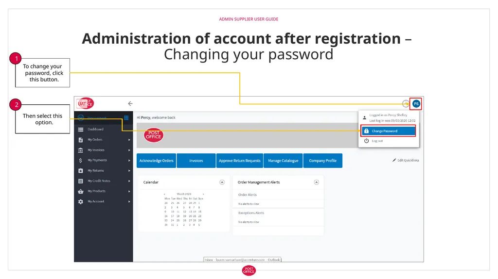 Admin Supplier User Guide Logging in to web3 Admin - slide 12 of 19