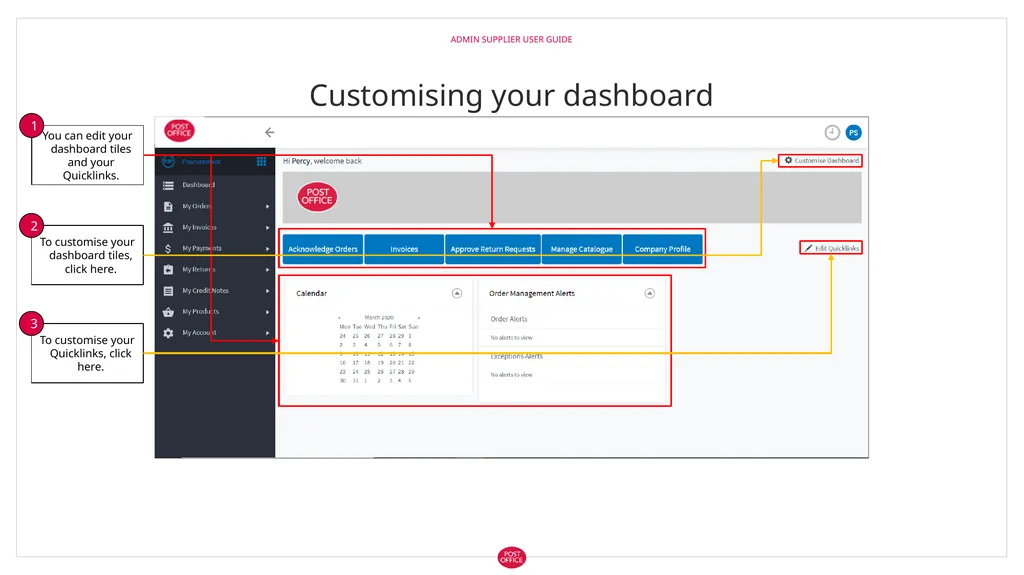 Admin Supplier User Guide Logging in to web3 Admin - slide 17 of 19