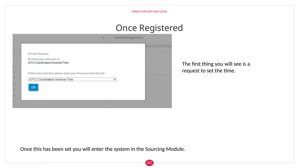 Admin Supplier User Guide Logging in to web3 Admin - slide 3 of 19