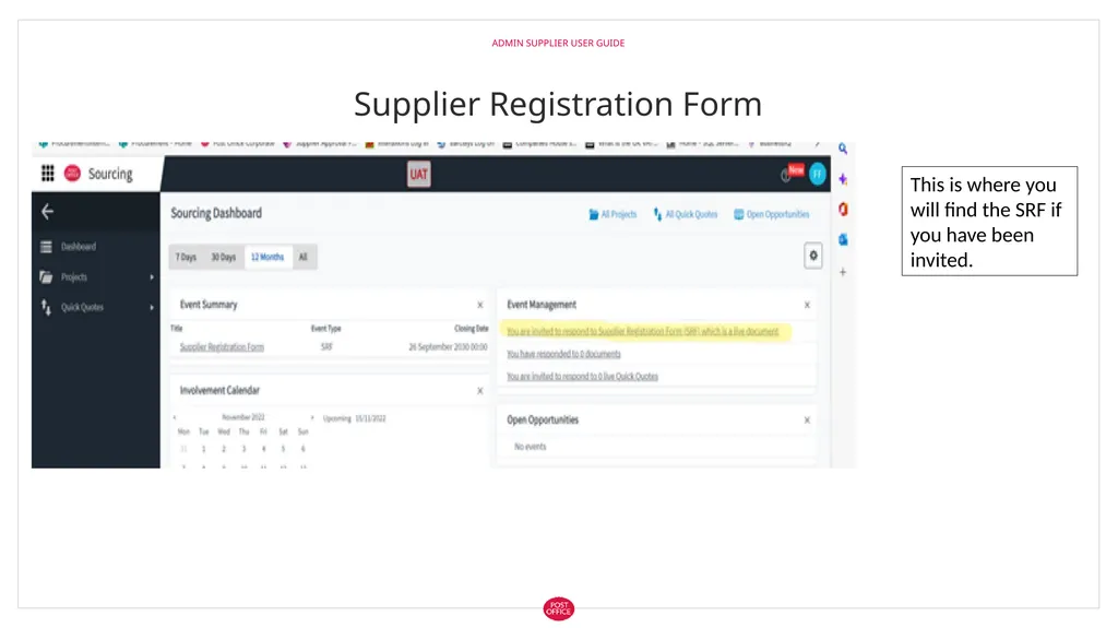 Admin Supplier User Guide Logging in to web3 Admin - slide 6 of 19