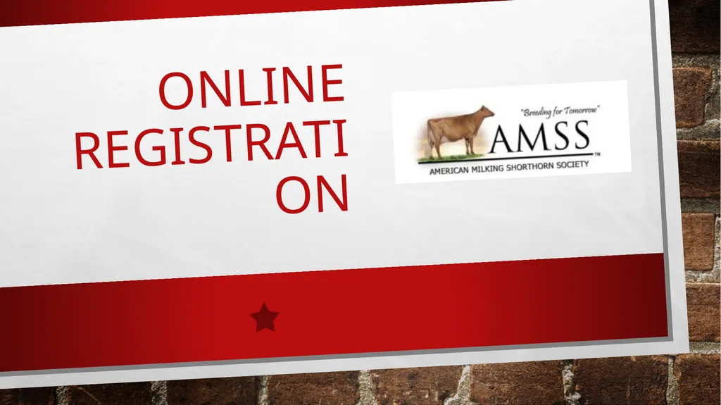 Online Registration Starting Online Registration - slide 1 of 13