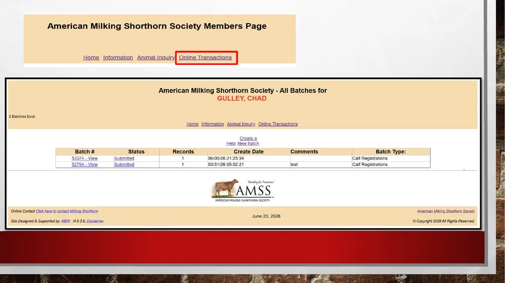 Online Registration Starting Online Registration - slide 5 of 13