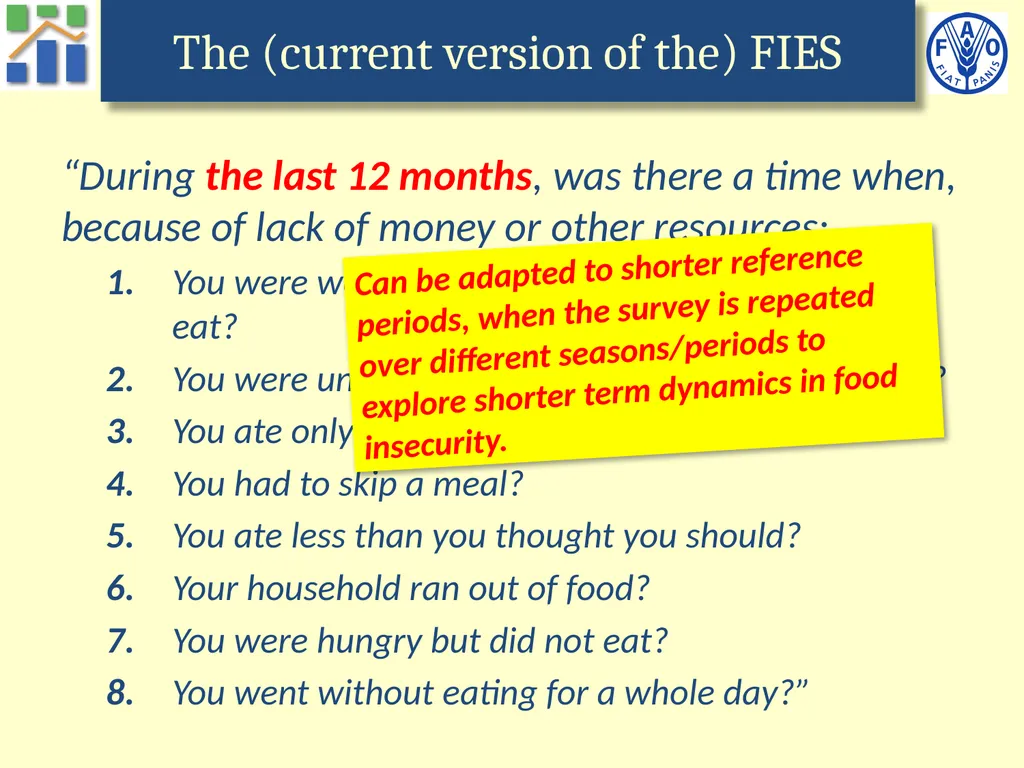 Voices of the Hungry A worldwide survey of - slide 14 of 26