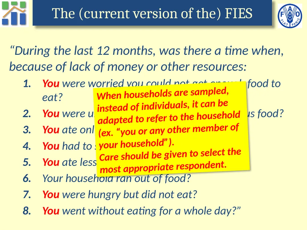 Voices of the Hungry A worldwide survey of - slide 15 of 26