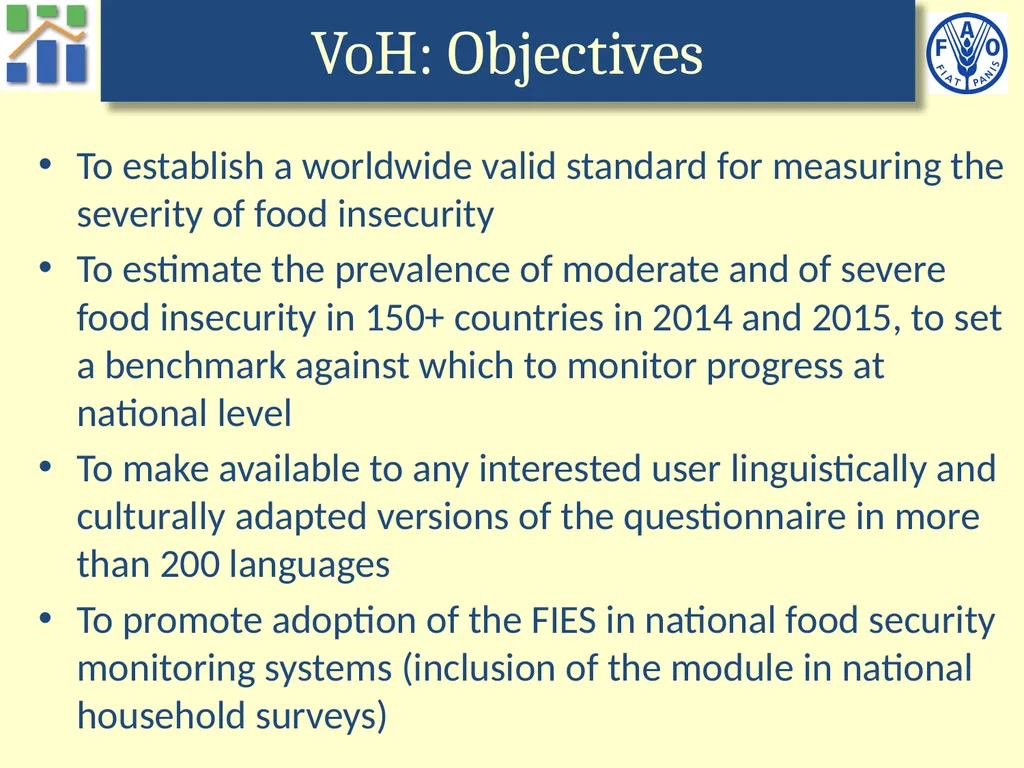 Voices of the Hungry A worldwide survey of - slide 21 of 26