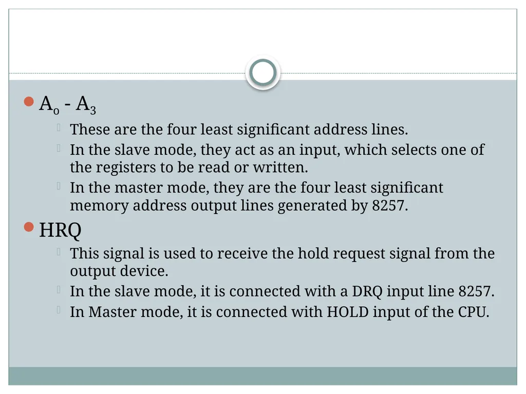 8257 DMA Controller Introduction DMA stands for - slide 7 of 25