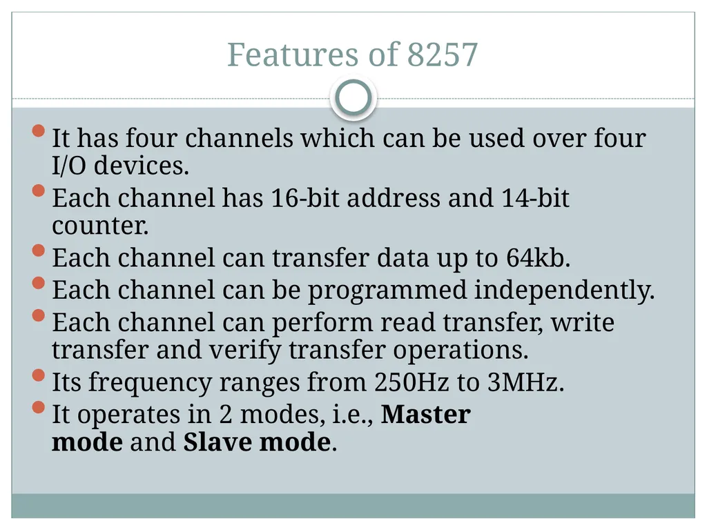 8257 DMA Controller Introduction DMA stands for - slide 3 of 25
