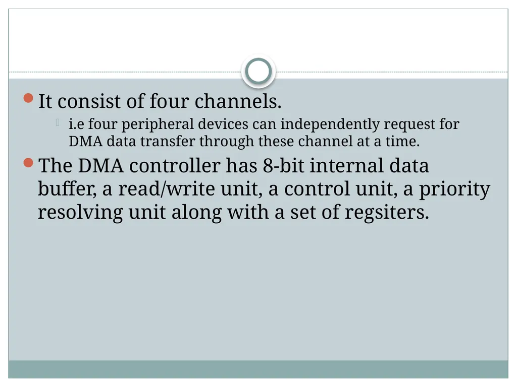 8257 DMA Controller Introduction DMA stands for - slide 10 of 25