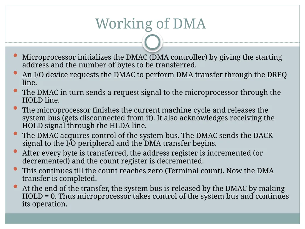 8257 DMA Controller Introduction DMA stands for - slide 23 of 25