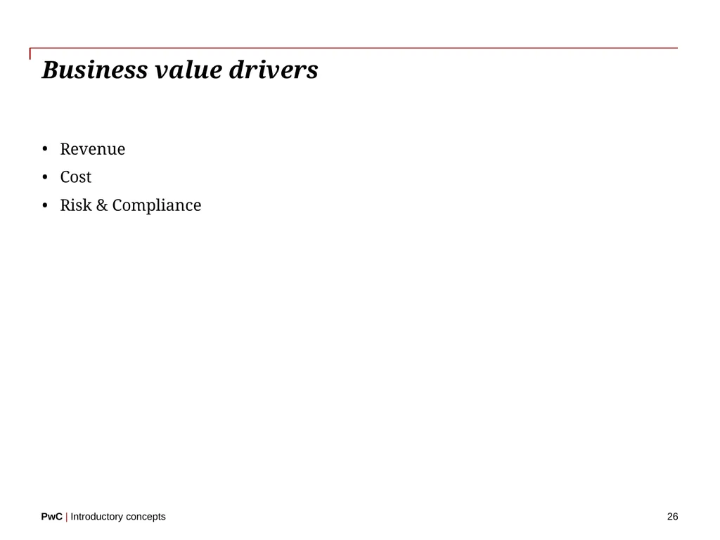 www.pwc.com Introductory concepts Welcome! 2 - slide 26 of 51