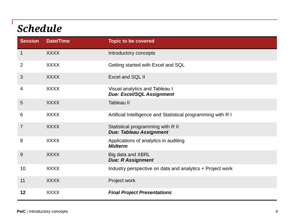 www.pwc.com Introductory concepts Welcome! 2 - slide 4 of 51