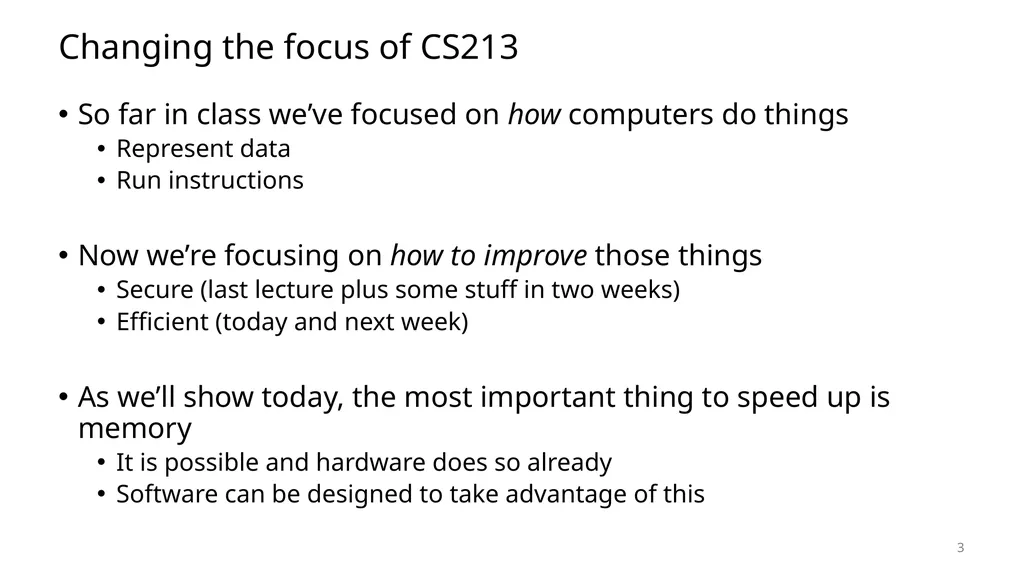 Lecture 12 Memory Hierarchy CS213 – Intro to - slide 3 of 55