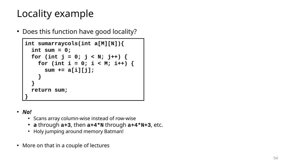 Lecture 12 Memory Hierarchy CS213 – Intro to - slide 53 of 55