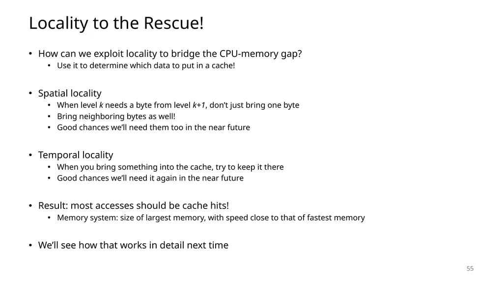 Lecture 12 Memory Hierarchy CS213 – Intro to - slide 54 of 55