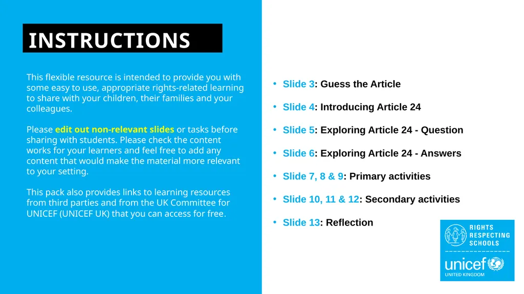 ARTICLE OF THE WEEK INSTRUCTIONS Slide 3: Guess - slide 2 of 13
