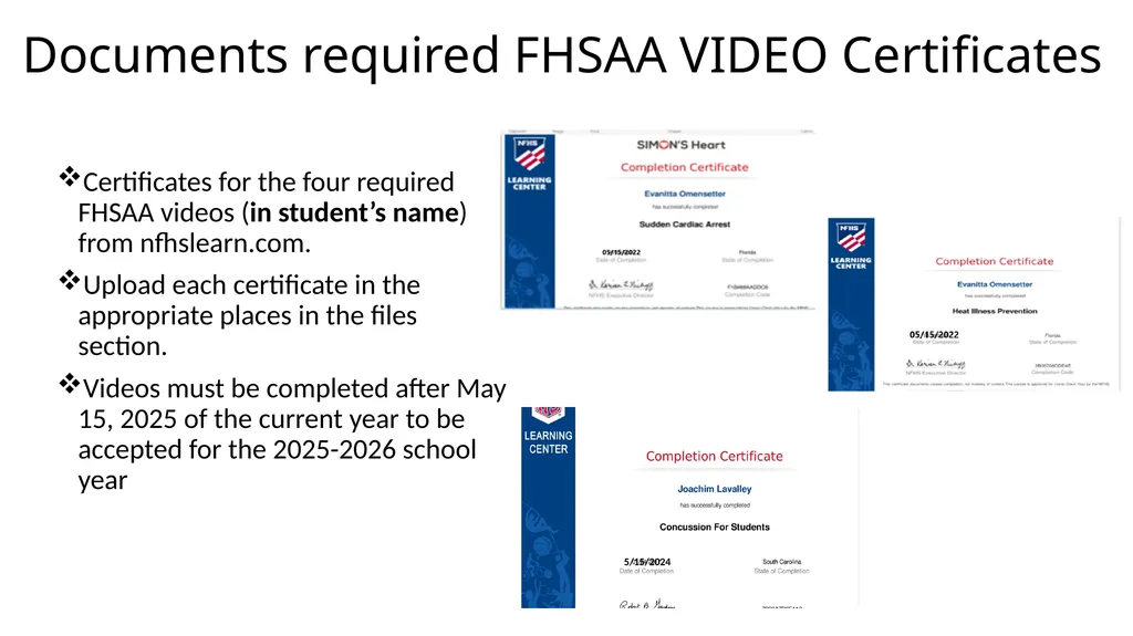 LENNARD HIGH SCHOOL Athletic Paperwork Directions - slide 8 of 29
