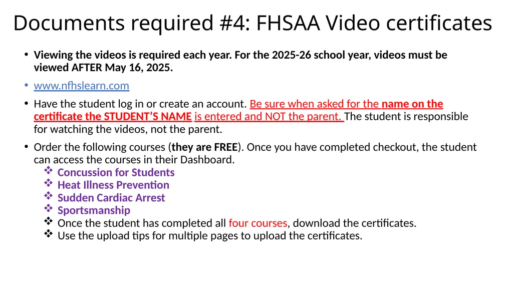 LENNARD HIGH SCHOOL Athletic Paperwork Directions - slide 7 of 29