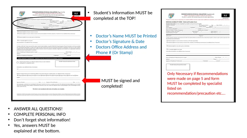 LENNARD HIGH SCHOOL Athletic Paperwork Directions - slide 4 of 29