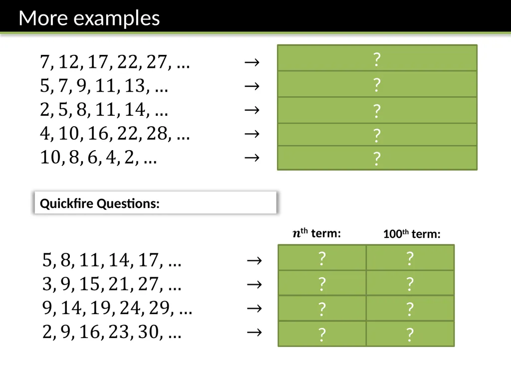 Year 7 :: Sequences Dr J Frost - slide 14 of 24