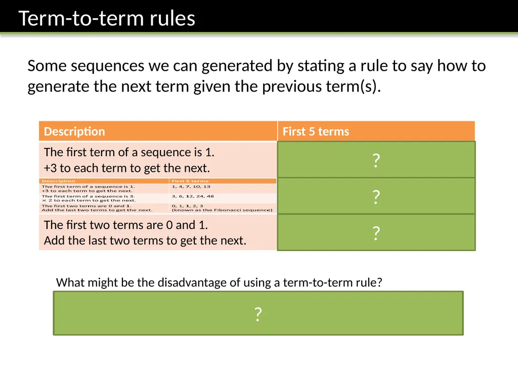 Year 7 :: Sequences Dr J Frost - slide 4 of 24