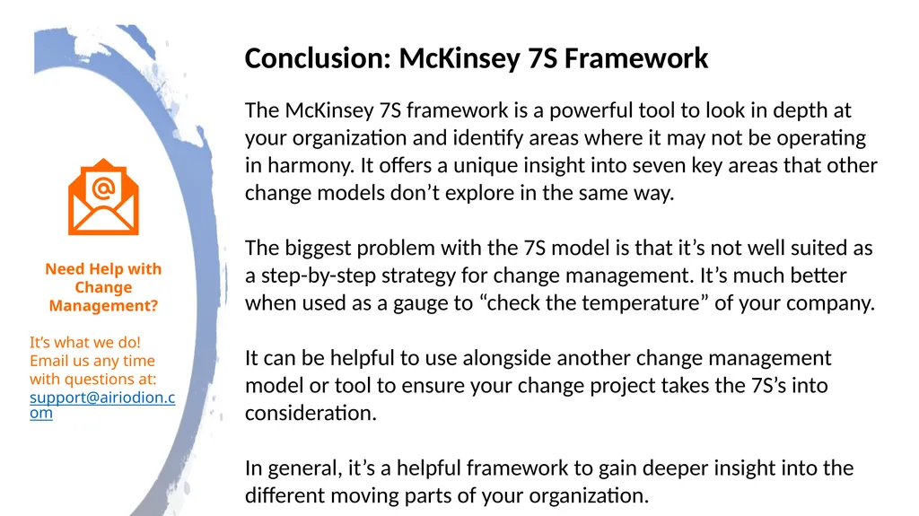 McKinsey 7S Framework (AGS Overview) Table of - slide 24 of 24