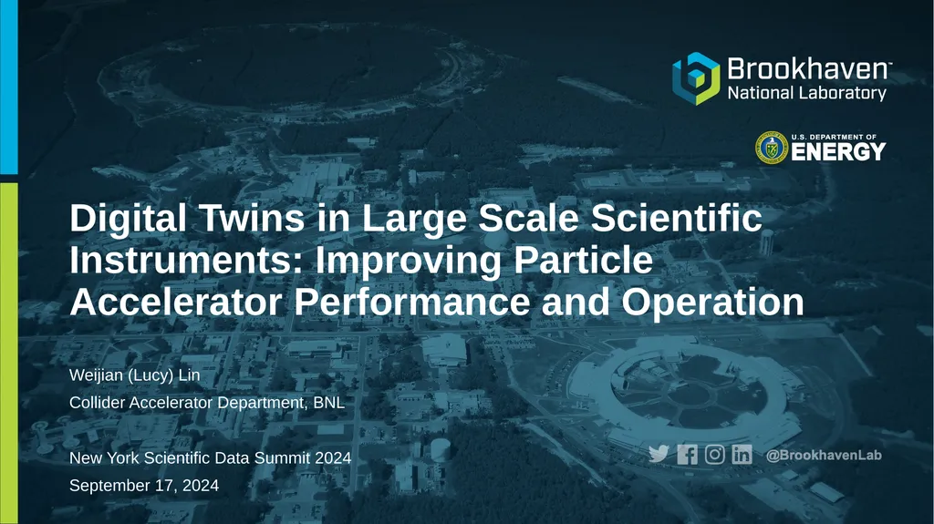 Digital Twins in Large Scale Scientific - slide 1 of 14