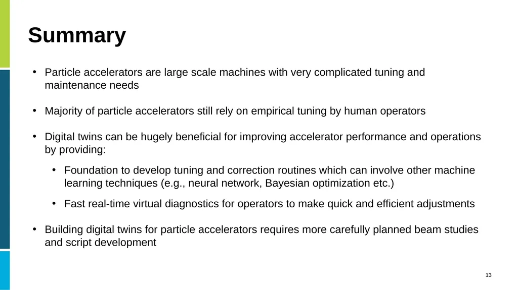Digital Twins in Large Scale Scientific - slide 13 of 14
