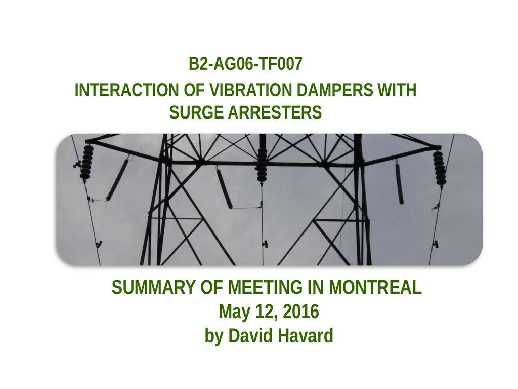 Progress in CIGRE Working Groups on Lightning and - slide 13 of 45