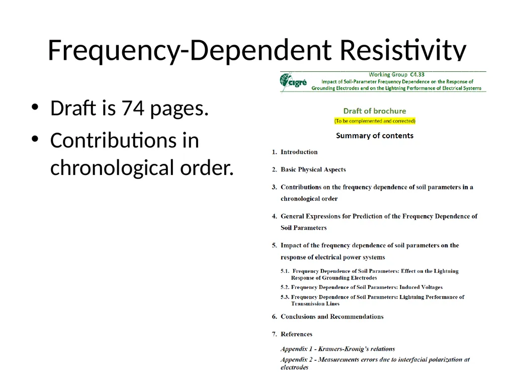 Progress in CIGRE Working Groups on Lightning and - slide 27 of 45
