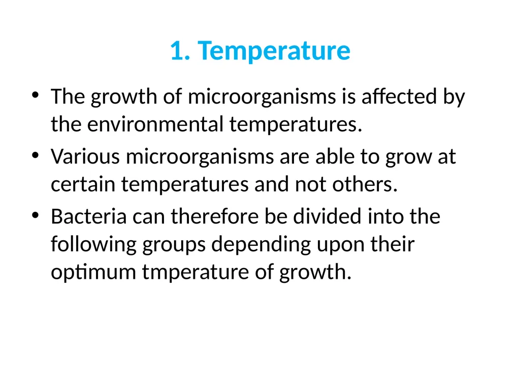 Factors affecting microbial growth in food (a) - slide 16 of 23
