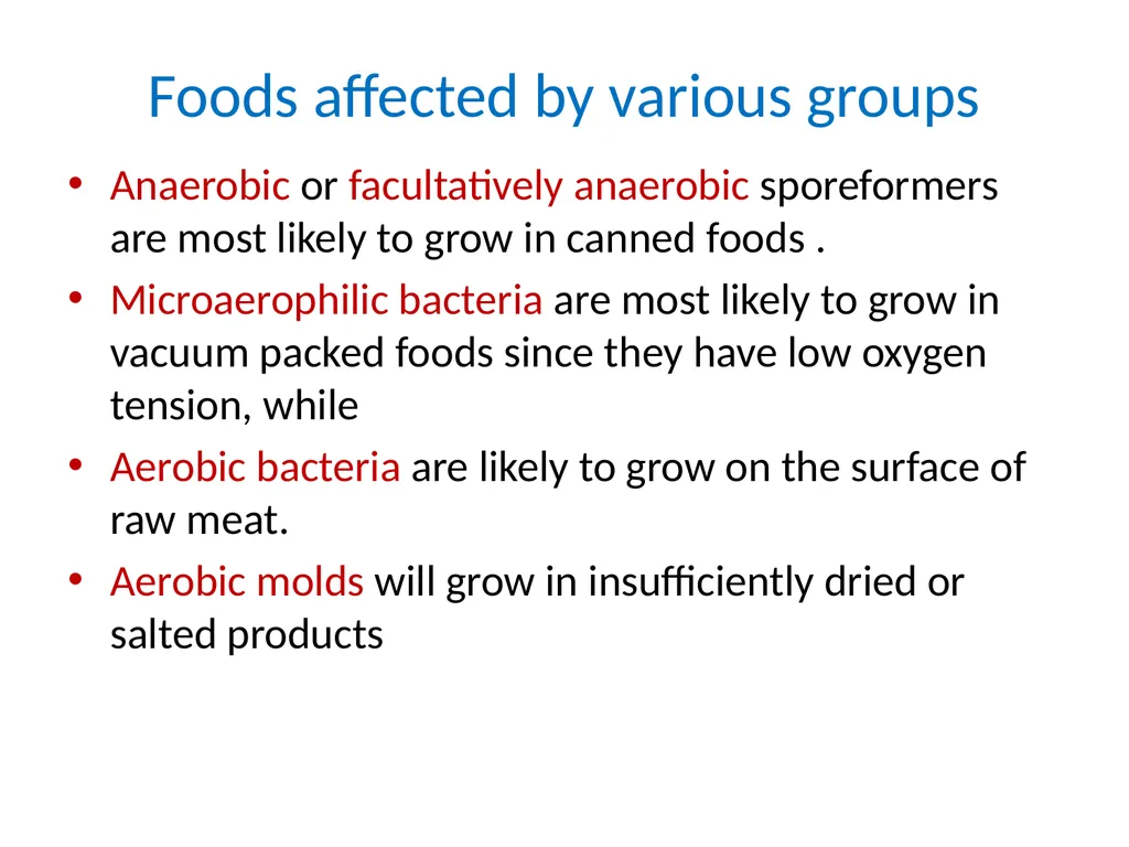 Factors affecting microbial growth in food (a) - slide 22 of 23
