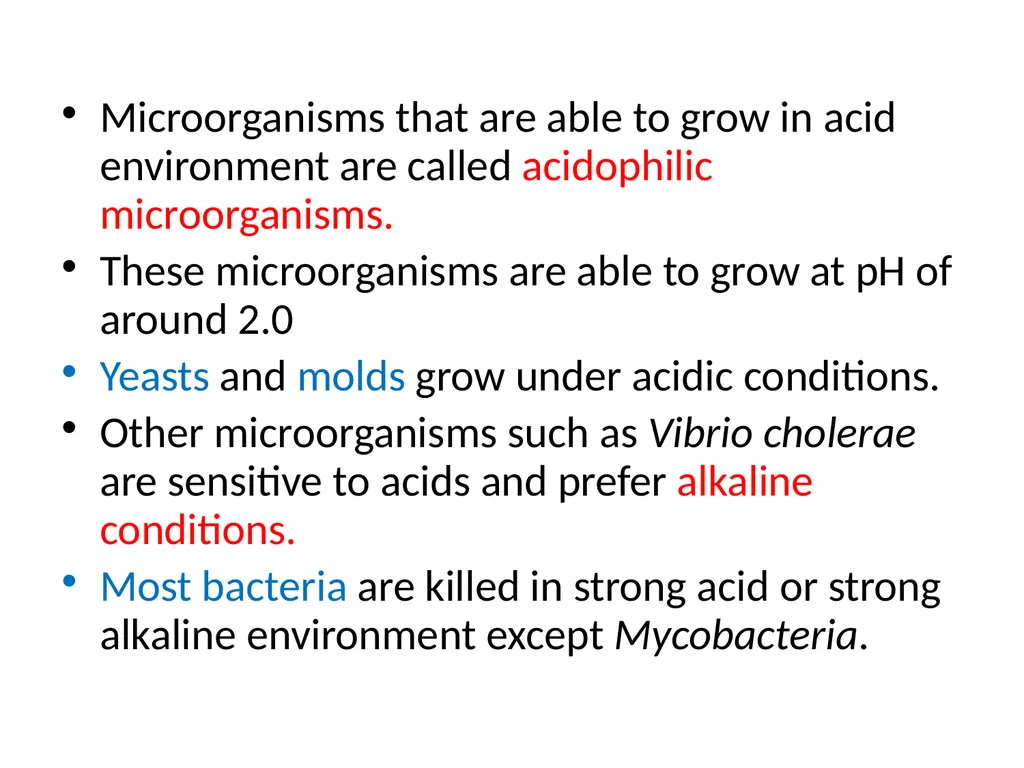 Factors affecting microbial growth in food (a) - slide 5 of 23