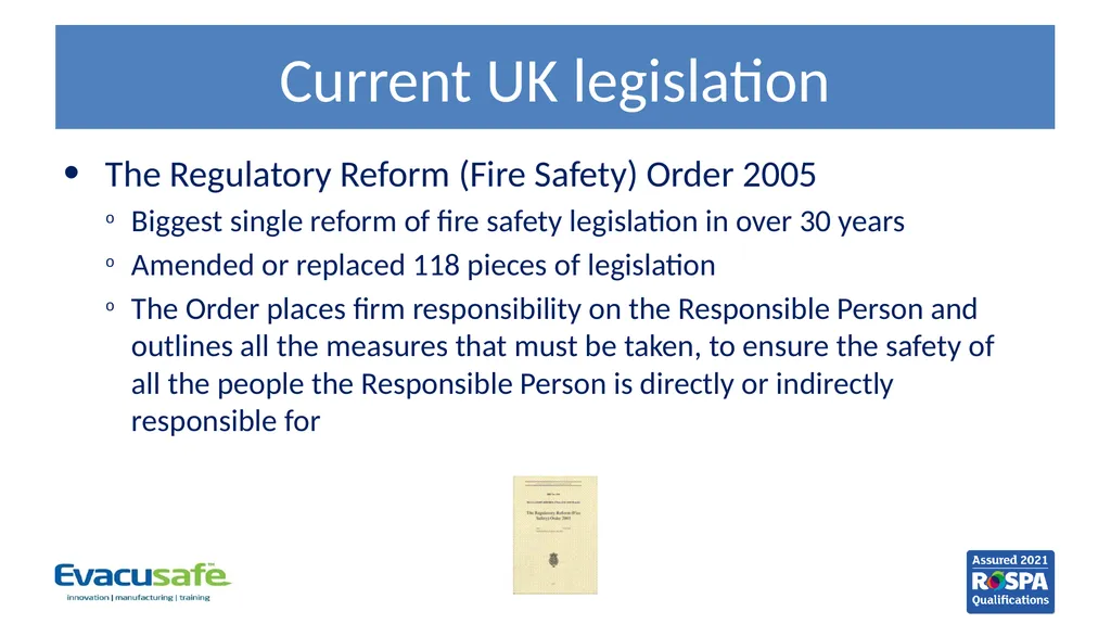 Evacuation Equipment Key Trainer Course Before we - slide 6 of 20