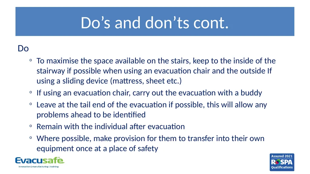 Evacuation Equipment Key Trainer Course Before we - slide 17 of 20