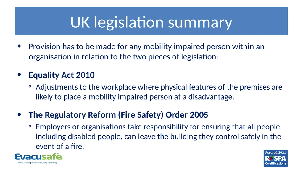 Evacuation Equipment Key Trainer Course Before we - slide 8 of 20