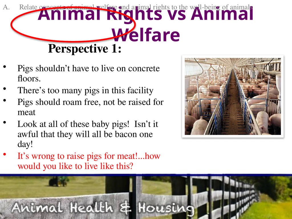 Animal Health & Housing Relate concepts of animal - slide 4 of 17