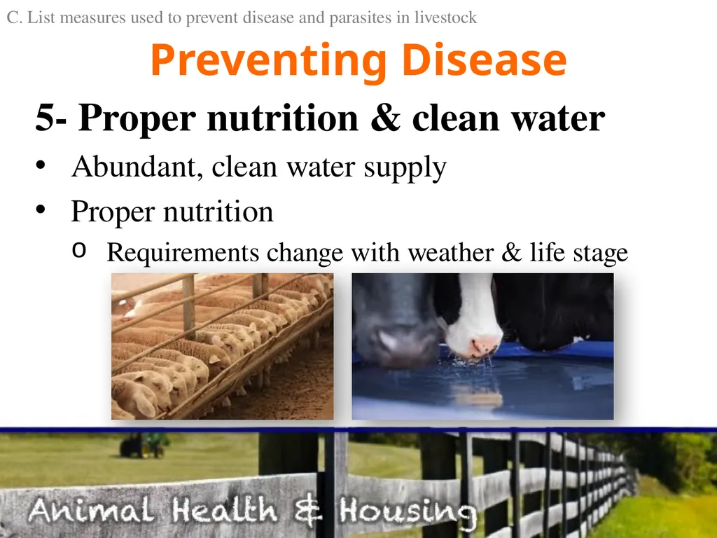 Animal Health & Housing Relate concepts of animal - slide 17 of 17