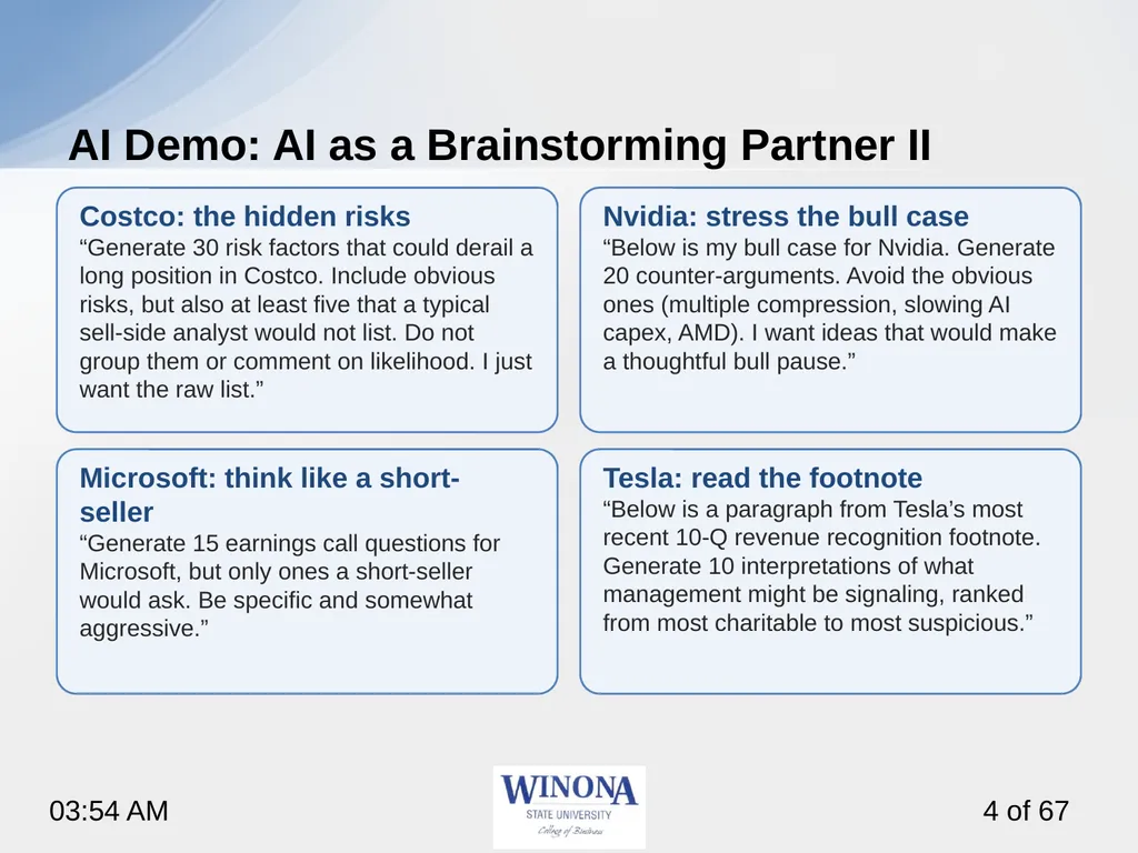Topic 6: AI and Financial Statements Larry - slide 4 of 67