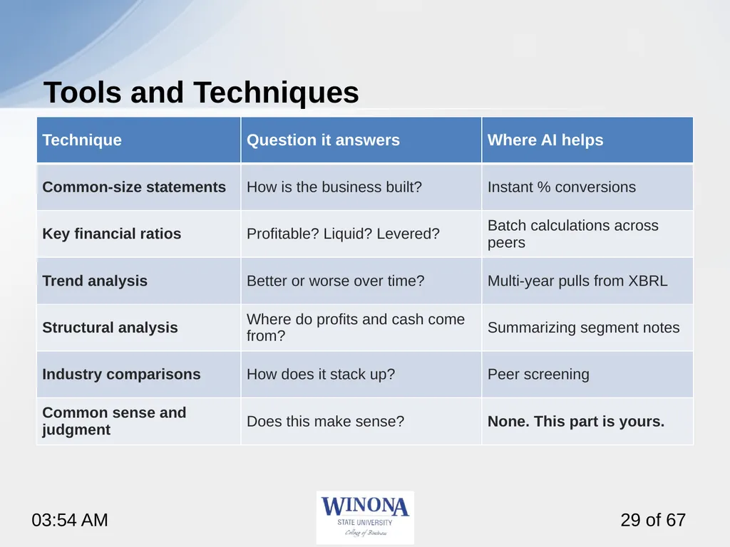 Topic 6: AI and Financial Statements Larry - slide 29 of 67