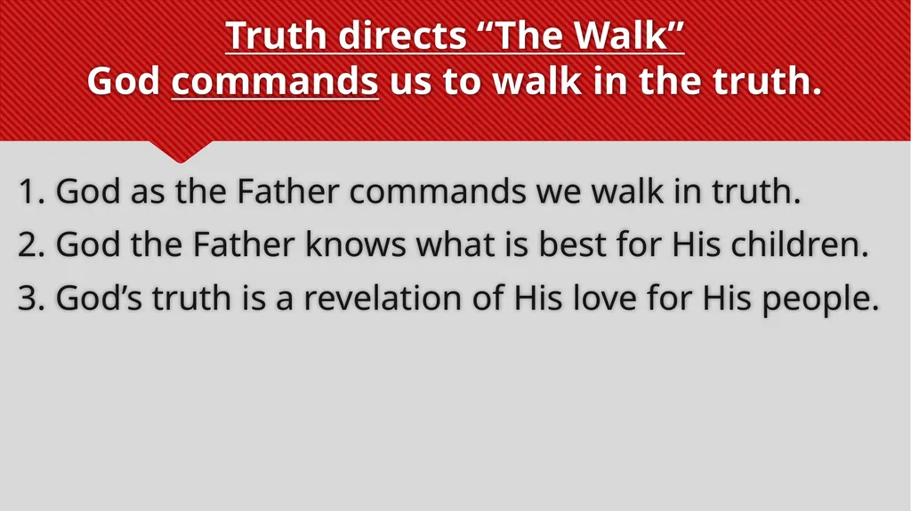 Truth directs “The Walk” John rejoiced when he - slide 5 of 24