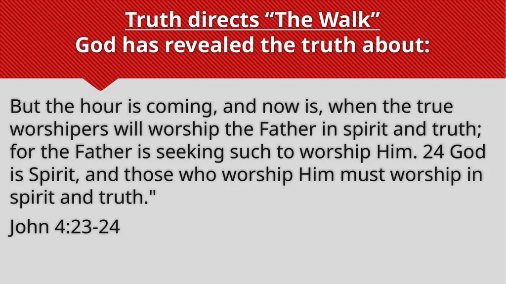 Truth directs “The Walk” John rejoiced when he - slide 10 of 24