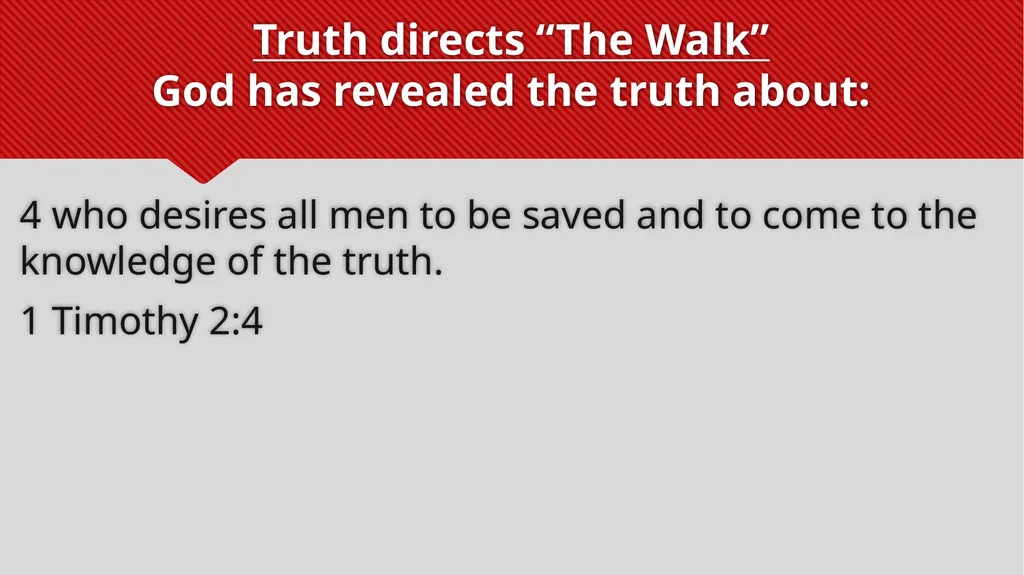 Truth directs “The Walk” John rejoiced when he - slide 9 of 24