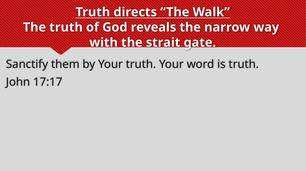 Truth directs “The Walk” John rejoiced when he - slide 8 of 24