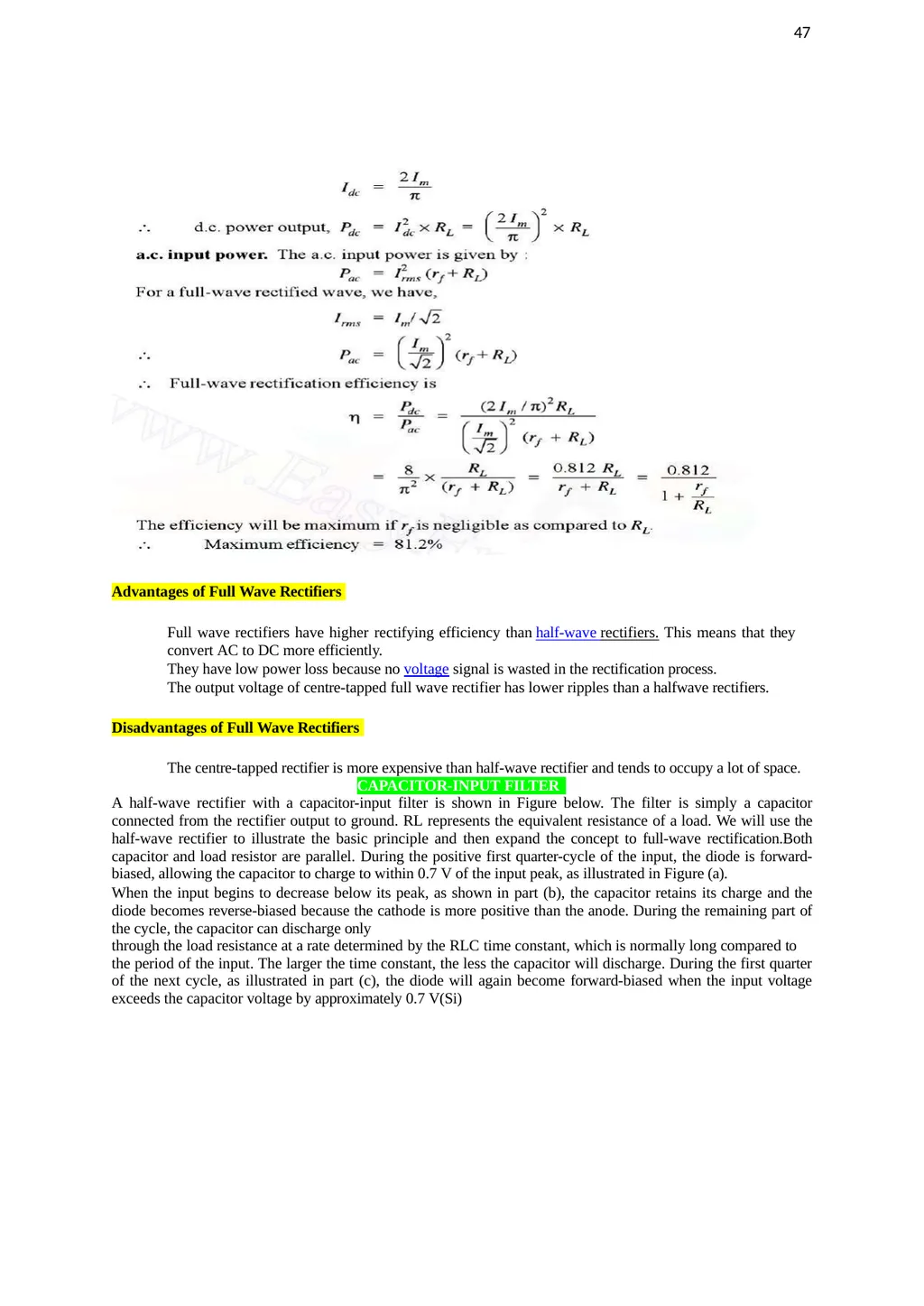 LECTURE NOTES SUBJECT: BASIC ELECTRONICS COURSE: - slide 45 of 104