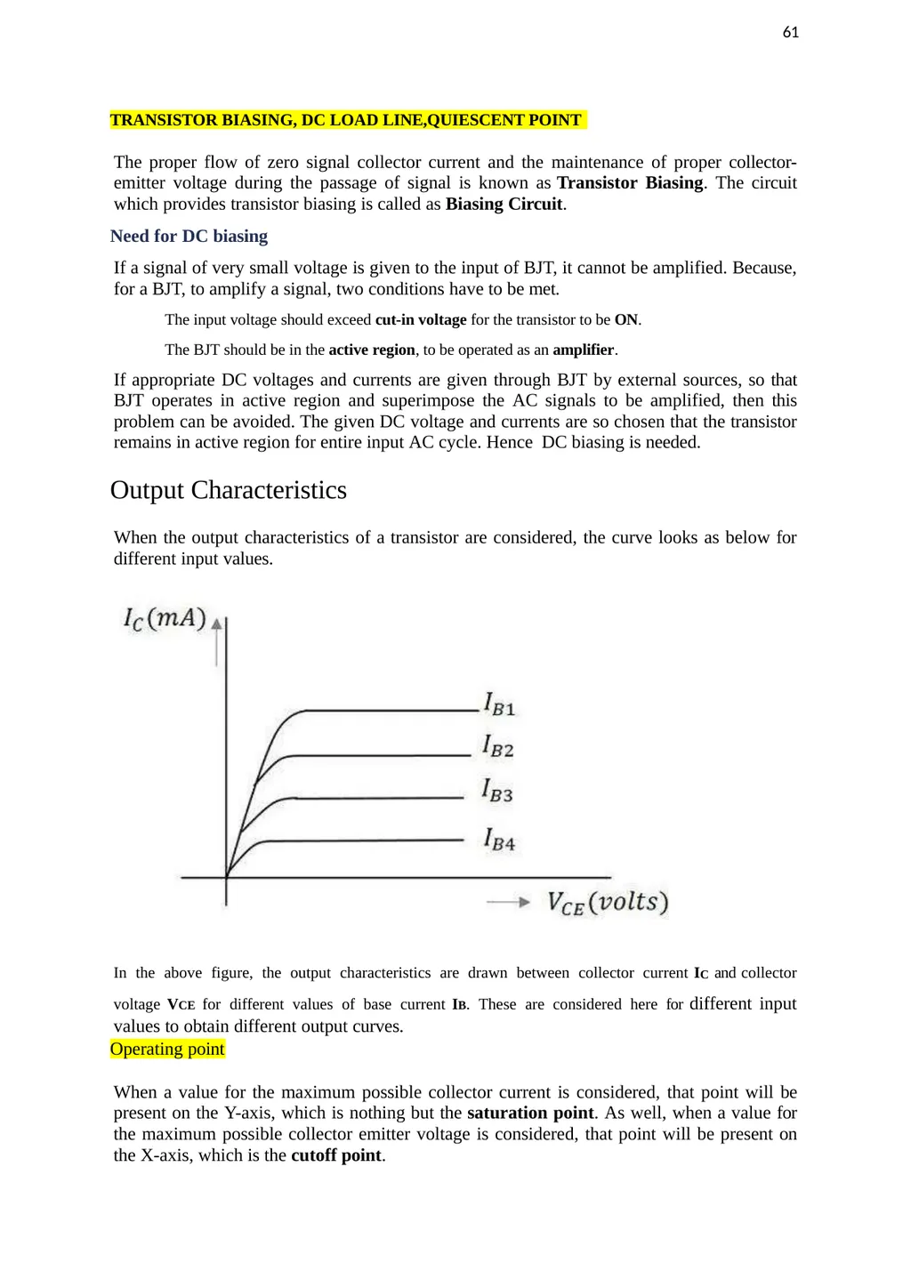 LECTURE NOTES SUBJECT: BASIC ELECTRONICS COURSE: - slide 59 of 104