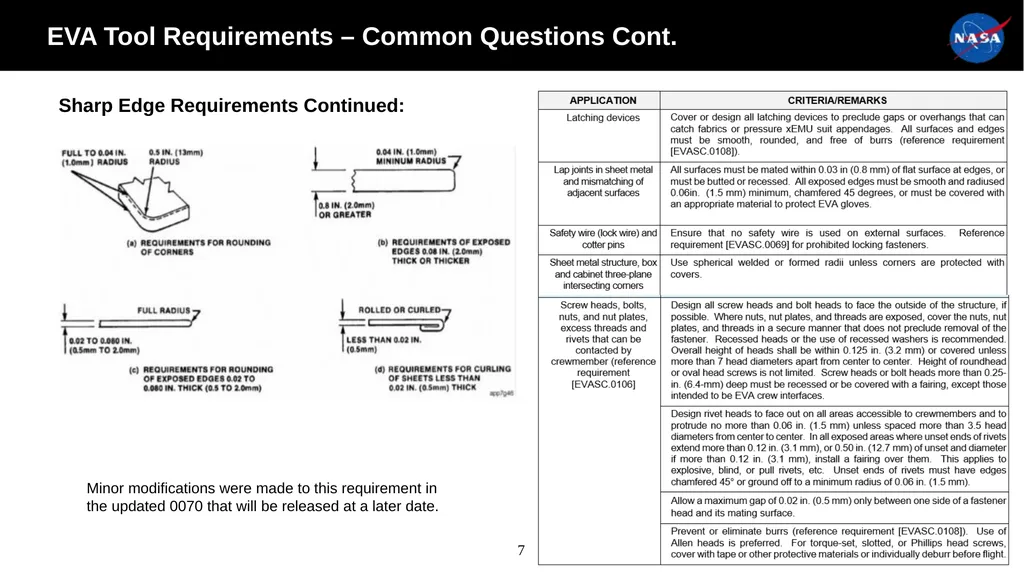 xEVA Compatibility Requirements Tamra George - slide 7 of 26