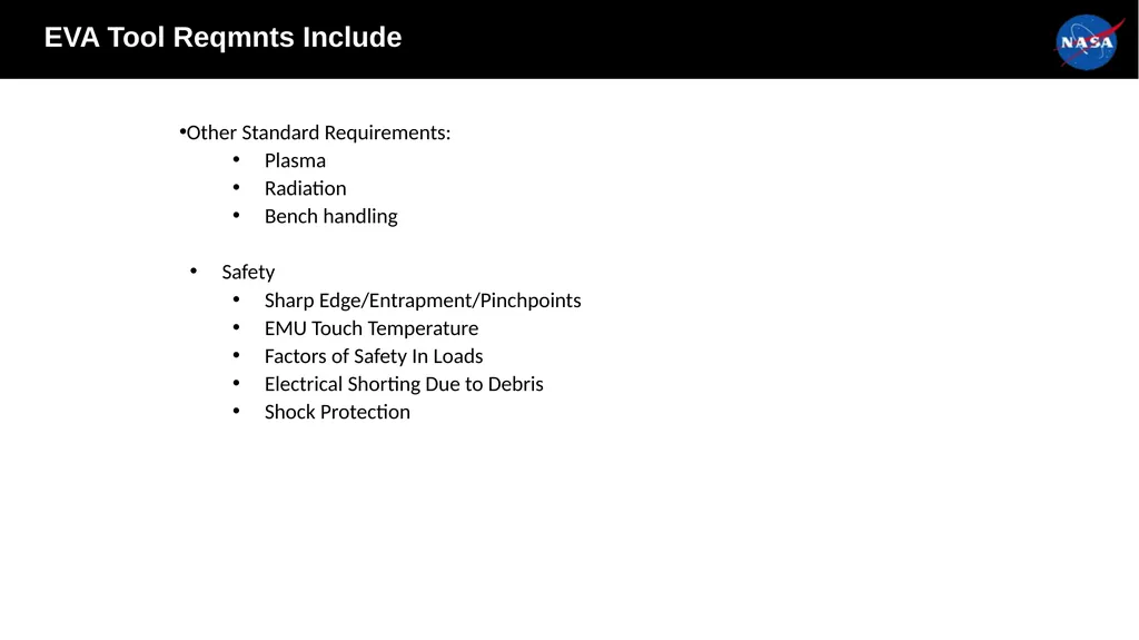 xEVA Compatibility Requirements Tamra George - slide 25 of 26
