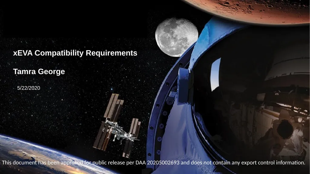 xEVA Compatibility Requirements Tamra George - slide 1 of 26