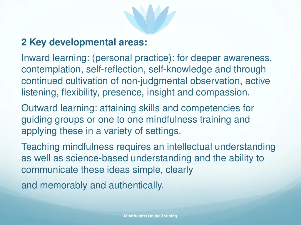 Mindfulness provides a tool for profound life - slide 84 of 103